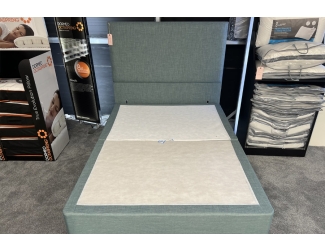 Shire Beds Double Size Divan Base and Headboard in Duck Egg - Clearance