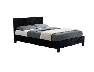 Black Crushed Velvet Bedstead