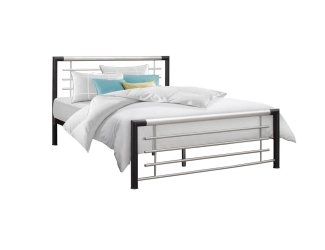 Birlea Faro Silver and Black Bedstead